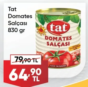 Tat Domates Salçası 830 Gr