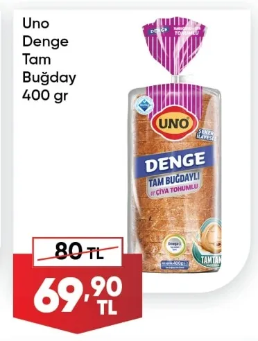 Uno Denge Tam Buğday 400 Gr