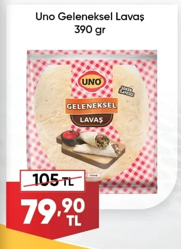 Uno Geleneksel Lavaş 390 Gr