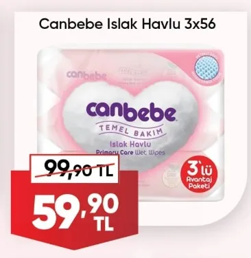 Canbebe Islak Havlu 3X56