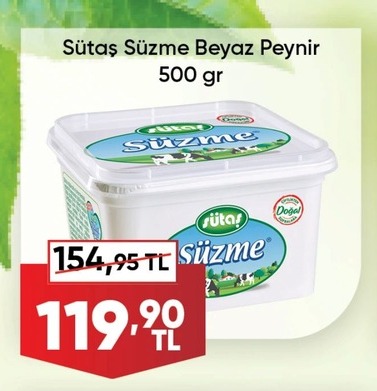 Sütaş Süzme Beyaz Peynir 500 Gr
