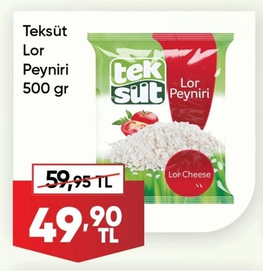 Teksüt Lor Peyniri 500 Gr