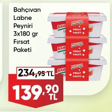 Bahçıvan Labne Peyniri 3X180 Gr Fırsat Paketi