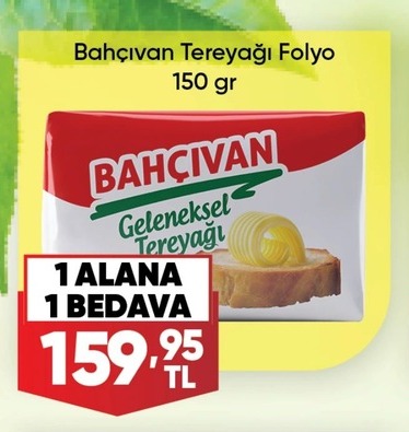 Bahçıvan Tereyağı Folyo 150 Gr