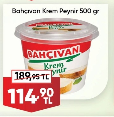 Bahçıvan Krem Peynir 500 Gr
