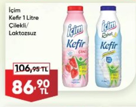 Içim Kefir 1 Litre Çilekli/ Laktozsuz