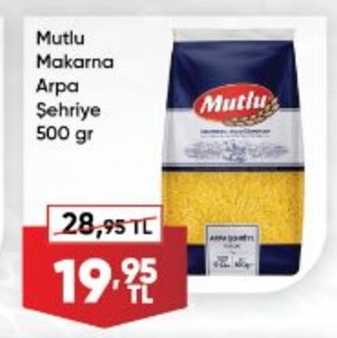 Mutlu Makarna Arpa Şehriye 500 Gr