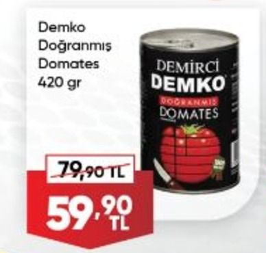 Demko Doğranmış Domates 420 Gr