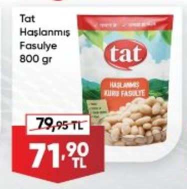 Tat Haşlanmış Fasulye 800 Gr