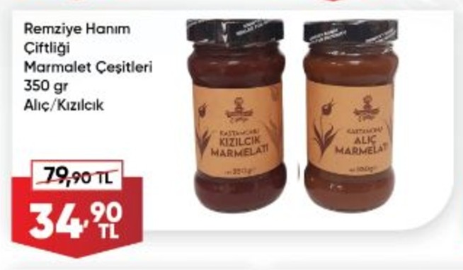 Remziye Hanım Çiftliği Marmalet Çeşitleri 350 Gr Alıcık/Kızılcık