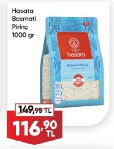 Hasata Basmati Pirinç 1000 Gr