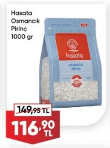Hasata Osmancık Pirinç 1000 Gr