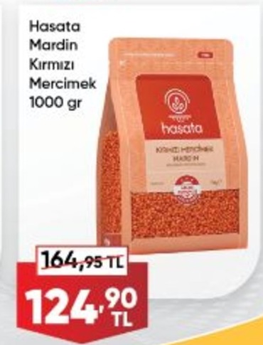 Hasata Mardin Kırmızı Mercimek 1000 Gr