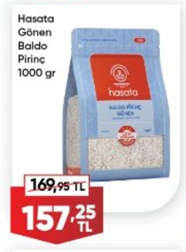 Hasata Gönen Baldo Pirinç 1000 Gr