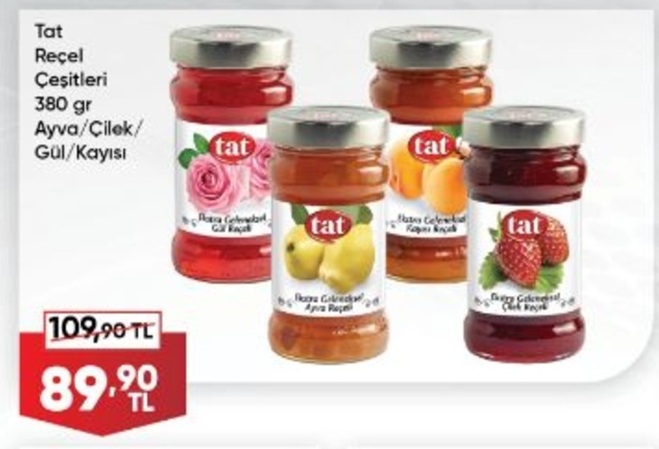 Tat Reçel Çeşitleri 380 Gr
