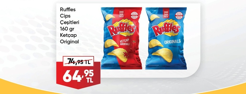 Ruffles Cips Çeşitleri 160 Gr