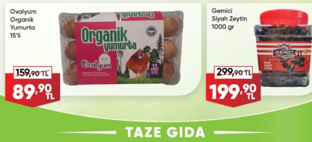 Ovalyum Organik Yumurta 15'Li