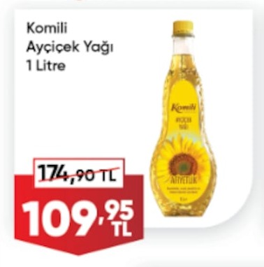 Komili Ayçiçek Yağı 1 Litre