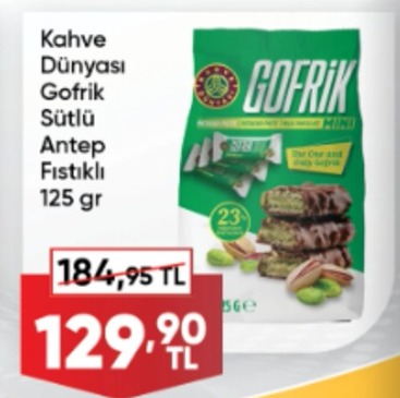 Kahve Dünyası Gofrik Sütlü Antep Fıstıklı 125 Gr