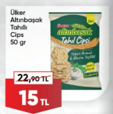 Ülker Altınbaşak Tahıllı Cips 50 Gr