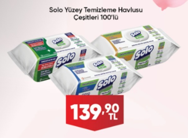 Solo Yüzey Temizleme Havlusu Çeşitleri 100'Lü