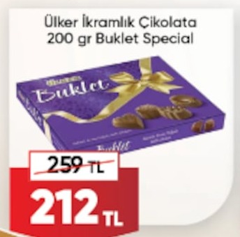 Ülker İkramlık Çikolata 200 Gr Buklet Special
