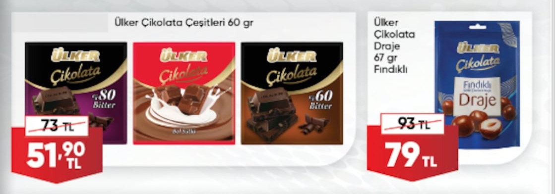 Ülker Çikolata Çeşitleri 60G