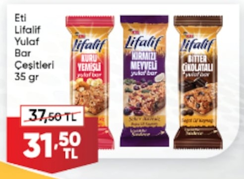 Eti Lifalif Yulaf Bar Çeşitleri 35Gr