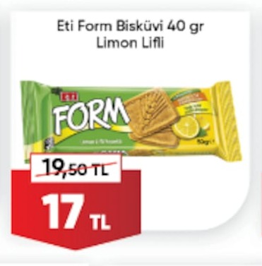 Eti Form Bisküvi 40 Gr Limon Lifli