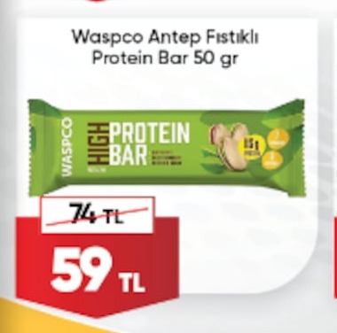 Wasco Antep Fıstıklı Protein Bar 50G Protein Bar