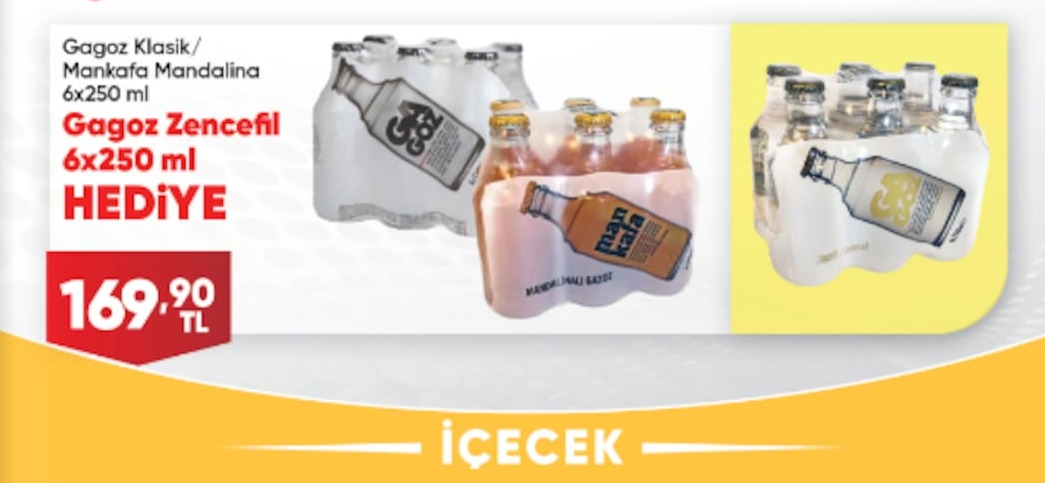 Gagöz Klasik/Mankafa Mandalina 6X250 Ml Ve Gagöz Zencefil 6X250 Ml