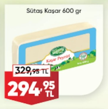 Sütaş Kaşar 600 Gr