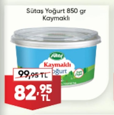 Sütaş Kaymaklı Yoğurt 850 Gr