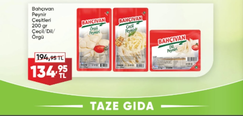 Bahçıvan Peynir Çeşitleri 200 Gr