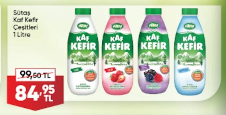 Sütaş Kaf Kefir Çeşitleri 1 Litre