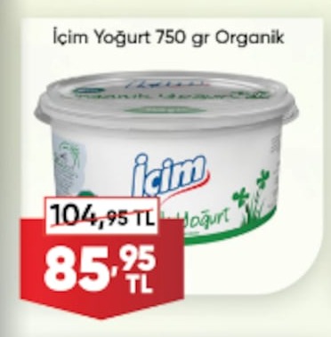 İçim Yoğurt 750Gr Organik
