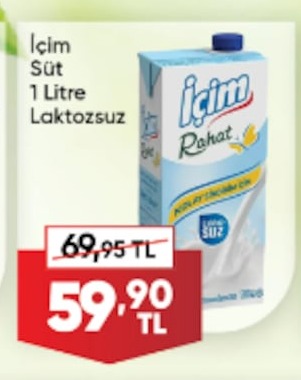 İçim Süt 1 Litre Laktozsuz