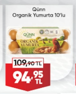 Qünn Organik Yumurta 10'Lu