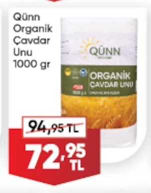 Qünn Organik Çavdar Unu 1000Gr