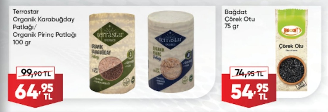 Terrastar Organik Karabuğday Patlağı / Organik Pirinç Patlağı 100 Gr