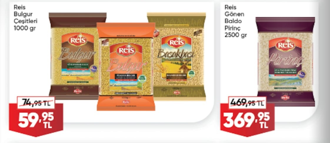 Reis Bulgur Çeşitleri 1000G
