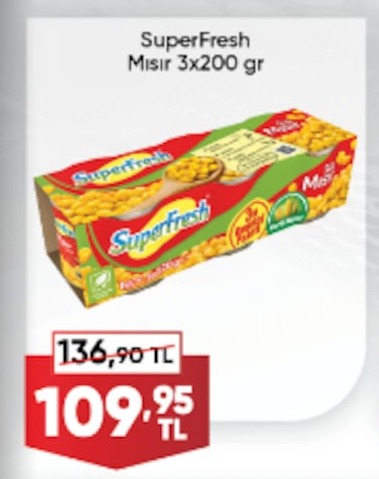 Superfresh Mısır 3X200 Gr