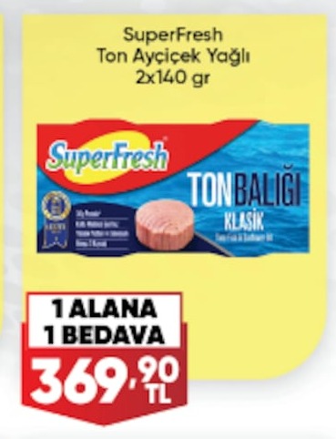 Superfresh Ton Ayçiçek Yağlı 2X140 Gr