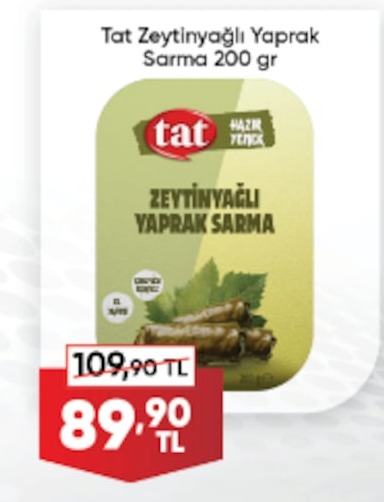 Tat Zeytinyağlı Yaprak Sarma 200 Gr
