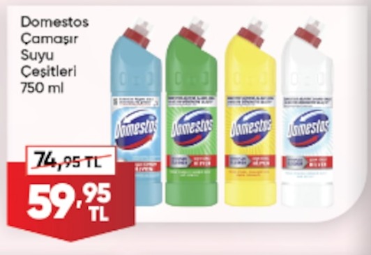 Domestos Çamaşır Suyu Çeşitleri 750 Ml