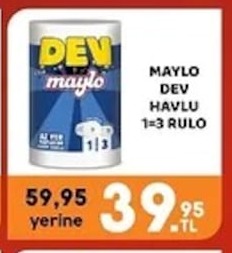 Maylo Dev Havlu 1=3 Rulo