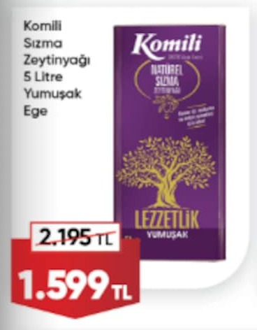 Komili Sızma Zeytinyağı 5 Litre