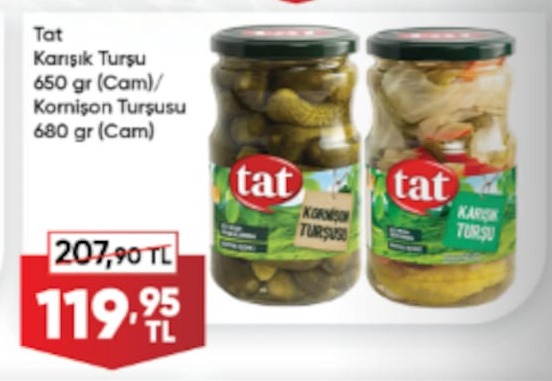 Tat Karışık Turşu 650 Gr / Kornişon Turşu 680 Gr