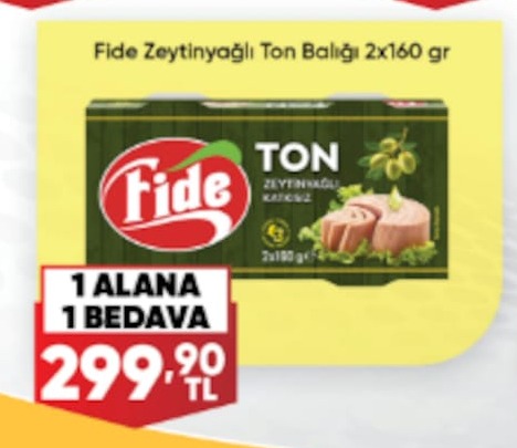 Fide Zeytinyağlı Ton Balığı 2X160G