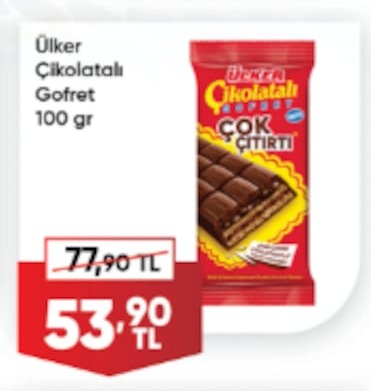 Ülker Çikolatalı Gofret 100 Gr